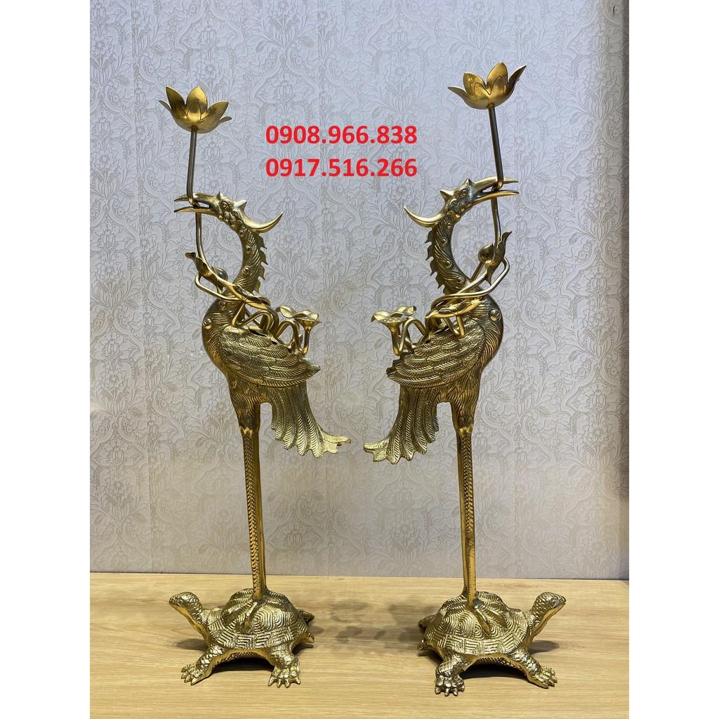 ĐÔI HẠC BẰNG ĐỒNG CATTUT CAO 57 CM