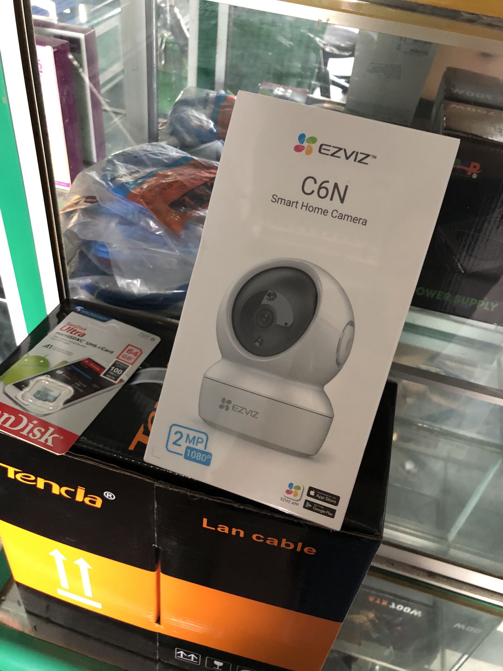 Camera Wifi EZVIZ C6N FULL HD 1080P NÉT RÕ - Dễ Dàng Lắp Đặt Nhiều Tính Năng Thông Minh  + Tặng Kèm Thẻ Nhớ 64GB Hàng Nhập Khẩu