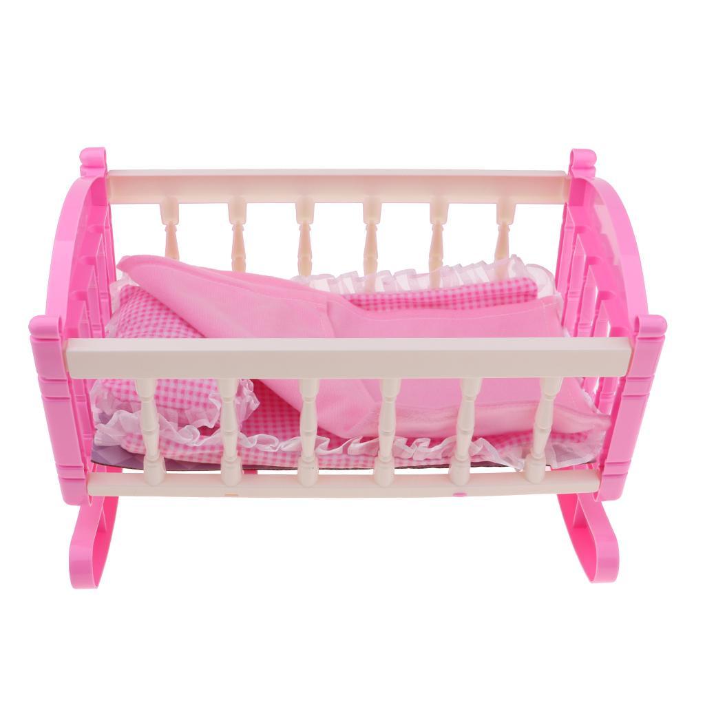 Foldable High Chair & Cradle Toy for Reborn Doll MellChan Baby Doll