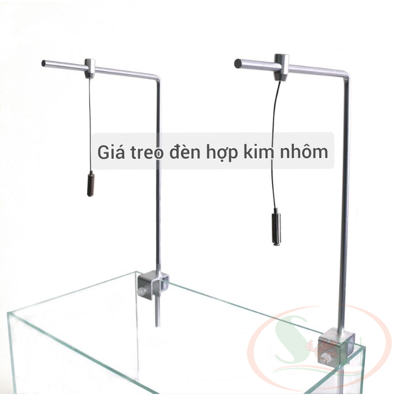 Giá chân treo đèn hợp kim nhôm chữ L kẹp nhỏ gọn treo đèn bể thủy sinh cá tép