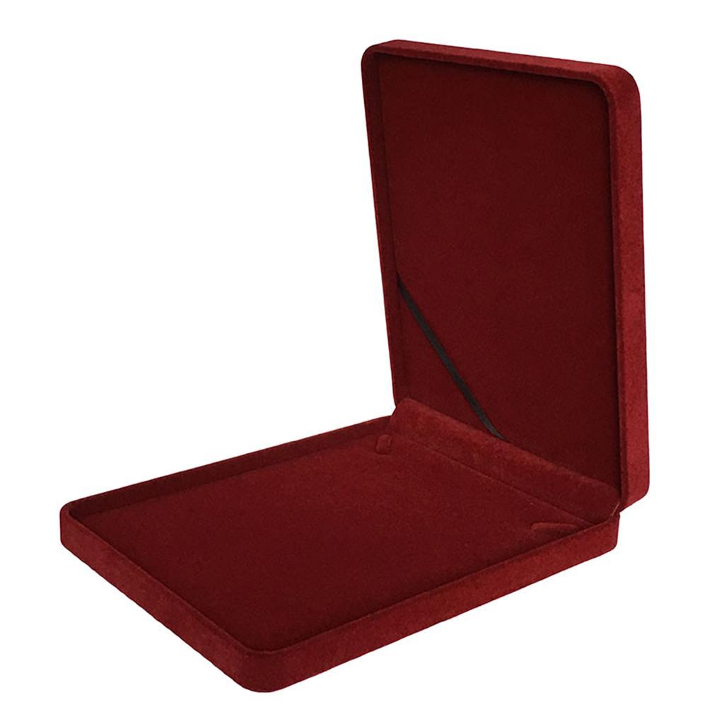 Fashion Velvet Necklace Box Case Tray Portable Jewelry Storage Organizer
