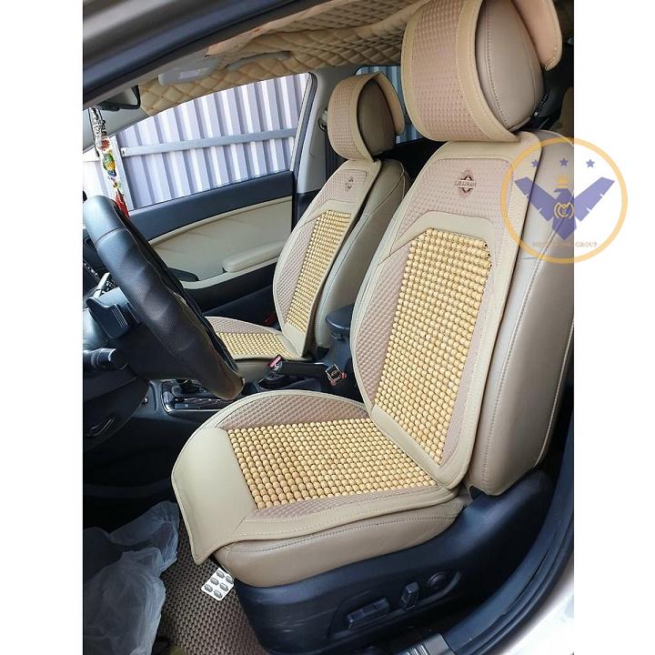 Áo ghế ô tô hạt gỗ massage cao cấp chống nóng cho xe ô tô, văn phòng