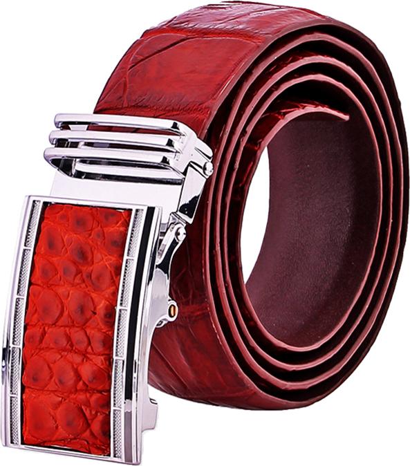 Thắt Lưng Nam Da Cá Sấu Nguyên Con Bụng Huy Hoàng HT4743 - Nâu Đỏ