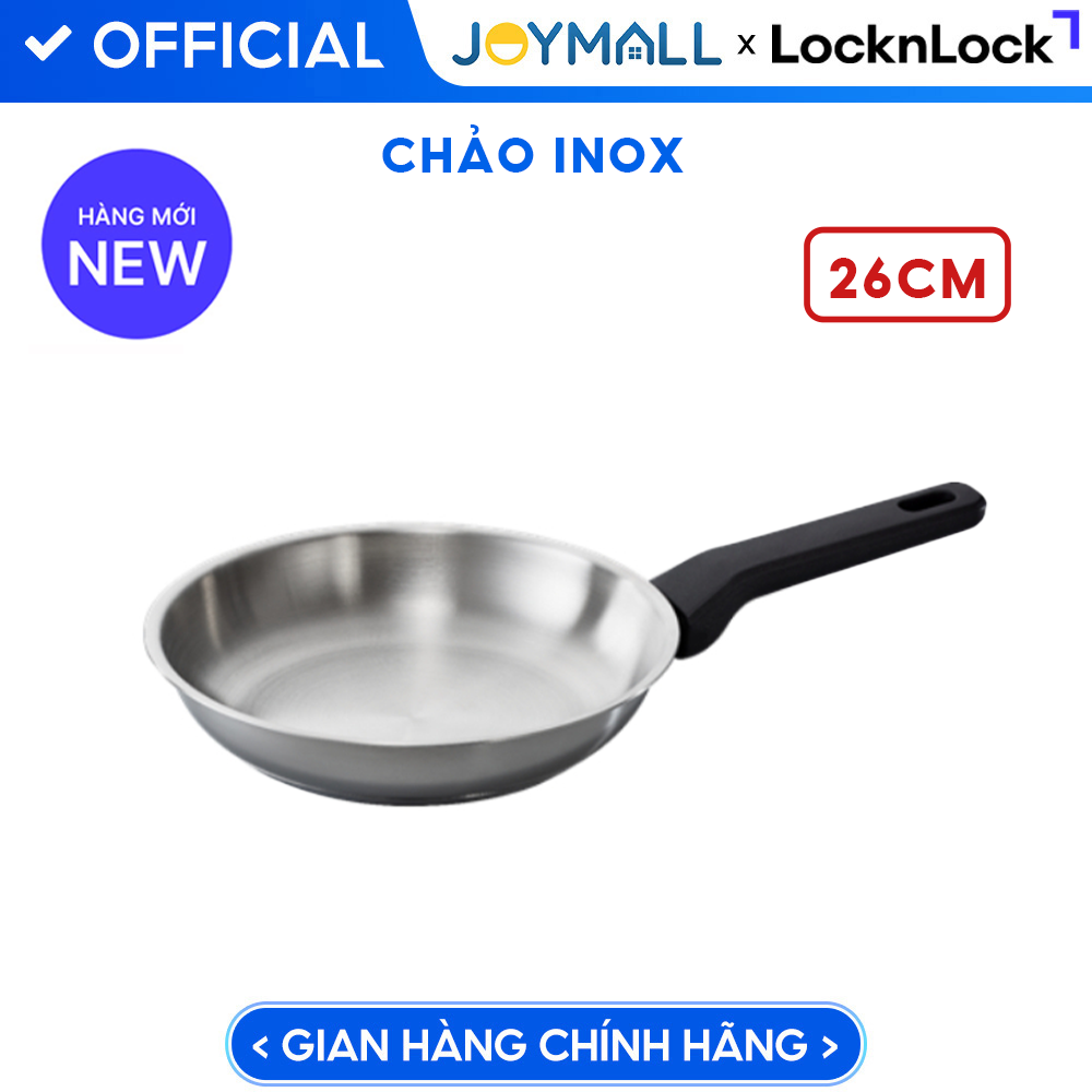 Chảo Inox 304 LocknLock Daily STS PPW, Hàng Chính Hãng, Dùng Cho Mọi Loại Bếp - JoyMall