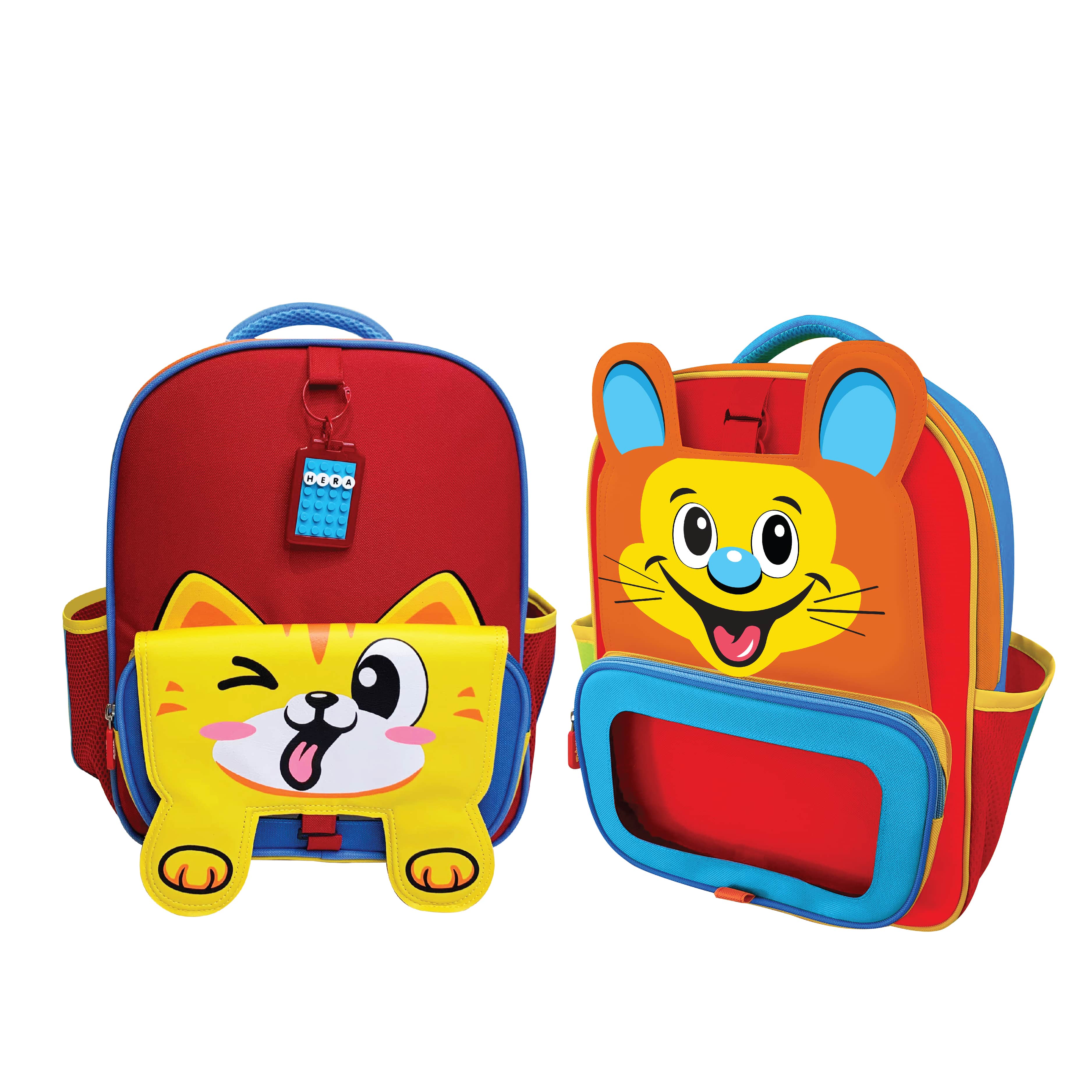 Combo Balo Sáng Tạo TOONYKIDS Cá Nhân Hóa và Bình Nước Mèo Chuột TN00423-001 [Tặng Kèm Sticker