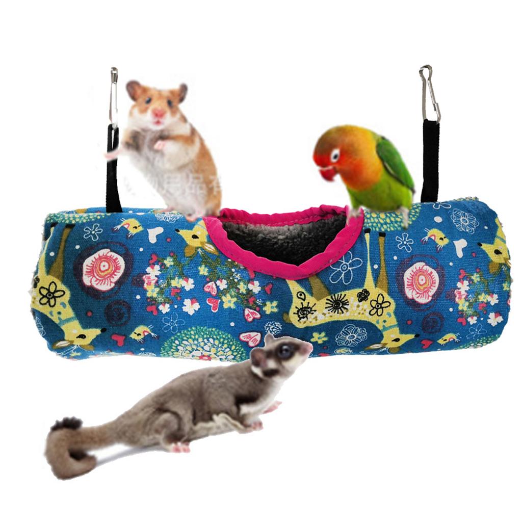 2x Small Animals Tunnel Tube Toy Cave Hut Winter Warm for Hamster Finches