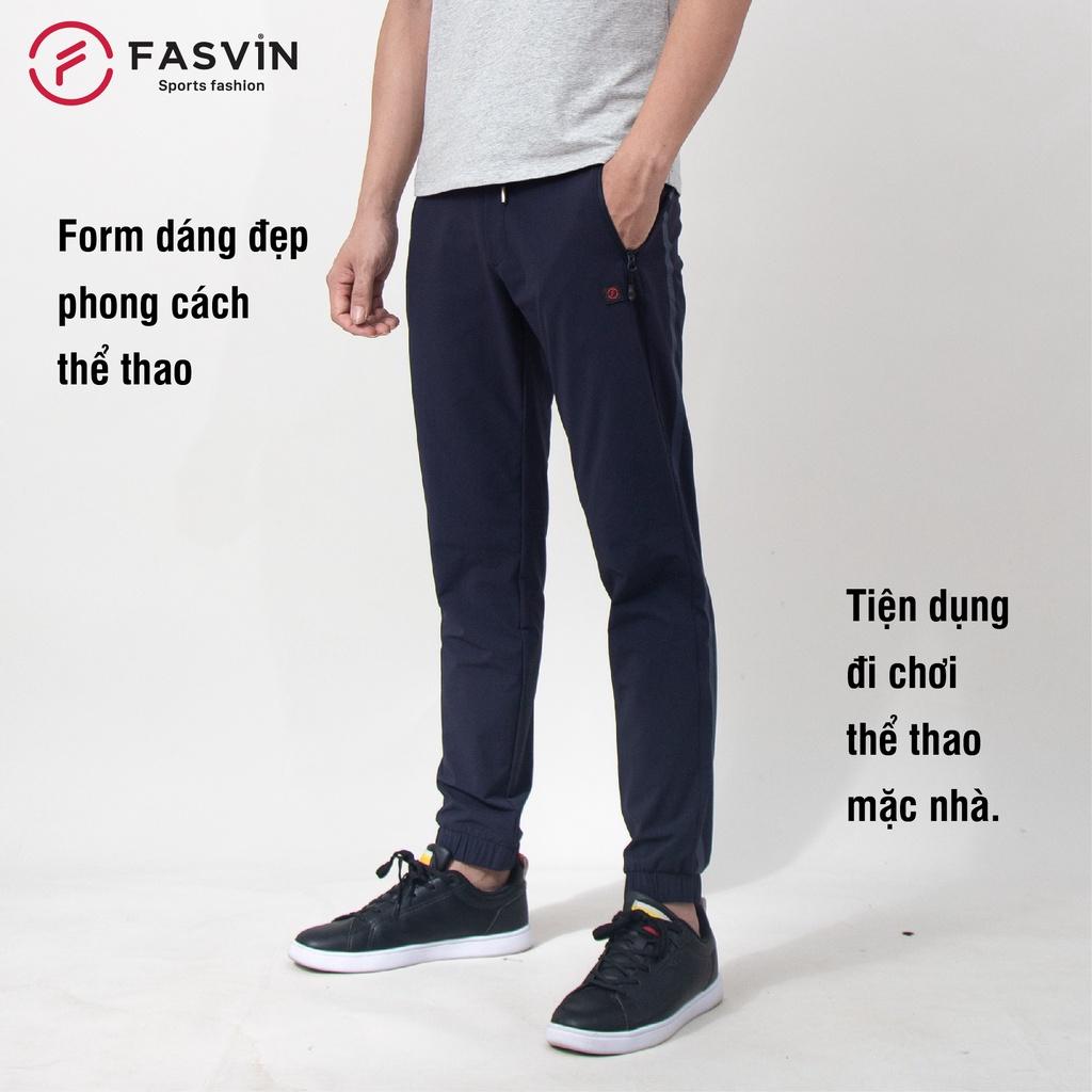 Quần Jogger Nam Thể Thao Fasvin Bo Gấu Dáng Đẹp Vải Gió Co Giãn Tiện Dụng Đũi Chơi Hay Mặc Nhà DC20424.HN