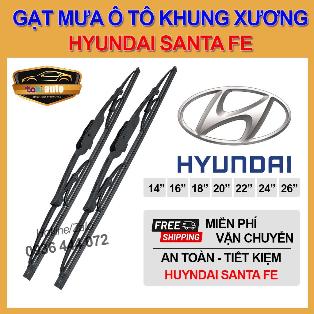 Cần gạt nước mưa trước Santa Fe thanh gạt mưa khung xương sắt chổi gạt mưa, lưỡi gạt mưa silicon cực sạch, lưỡi gạt nước mưa xe oto, thanh gạt nước mưa gạt nước kính ô tô