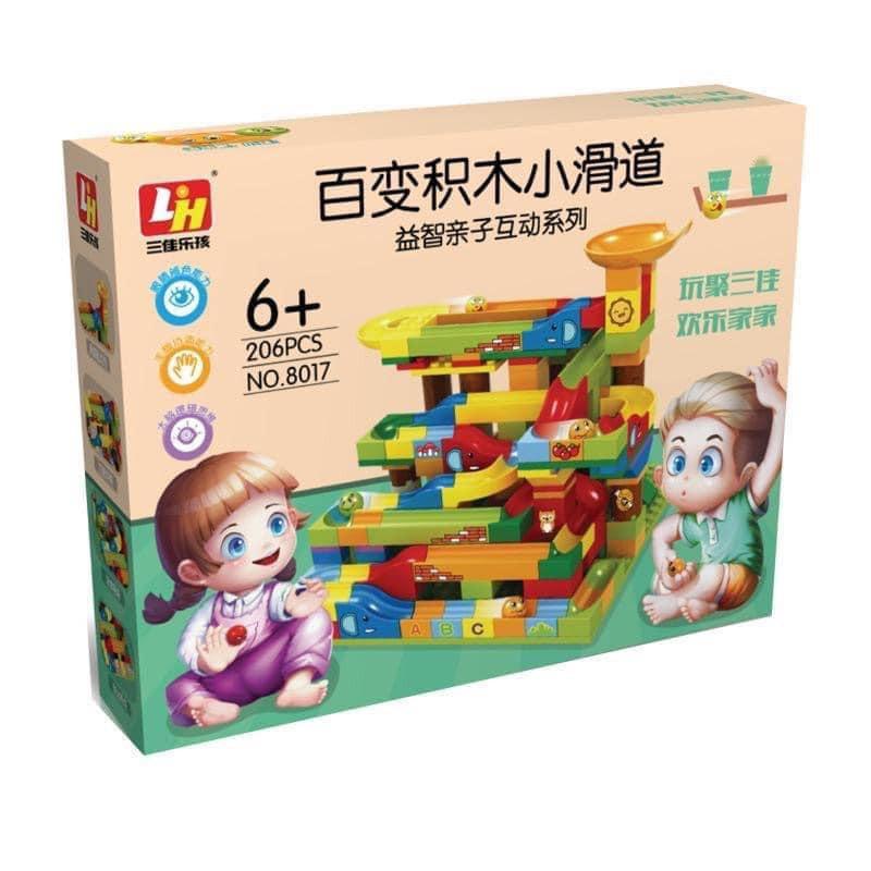 (Giá rẻ) Bộ Xếp Hình Lego Cầu Trượt - Đồ Chơi Phát Triển Trí Tuệ Cho Trẻ Em 206 chi tiết