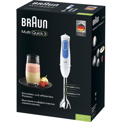 Máy Xay Sinh Tố Cầm Tay Braun MQ3000+ Smoothie (700W) - Trắng Xanh - Hàng Chính Hãng