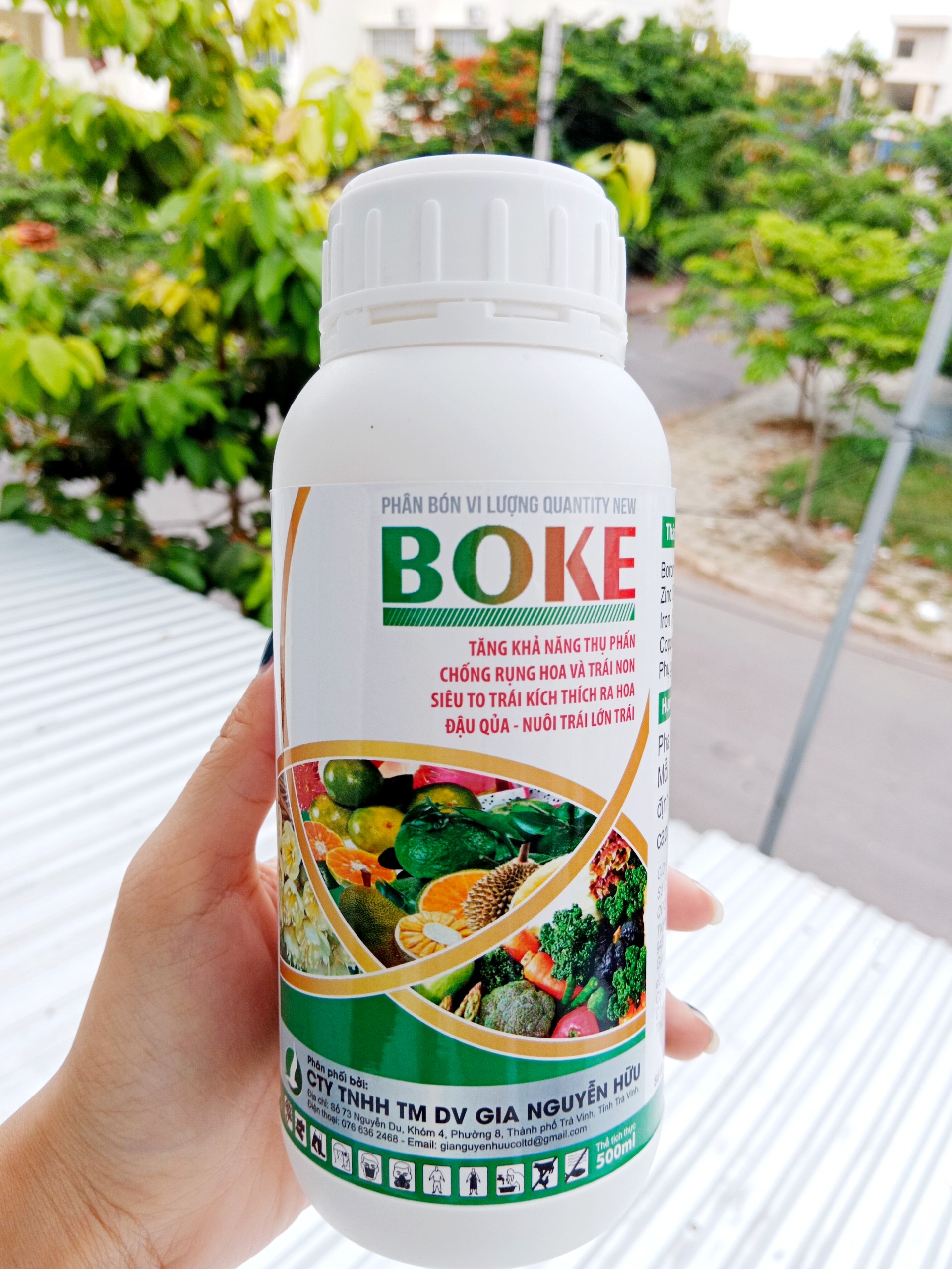 PHÂN BÓN LÁ SIÊU CANXI BO, CHỐNG RỤNG HOA TRÁI NON - BOKE 500ML