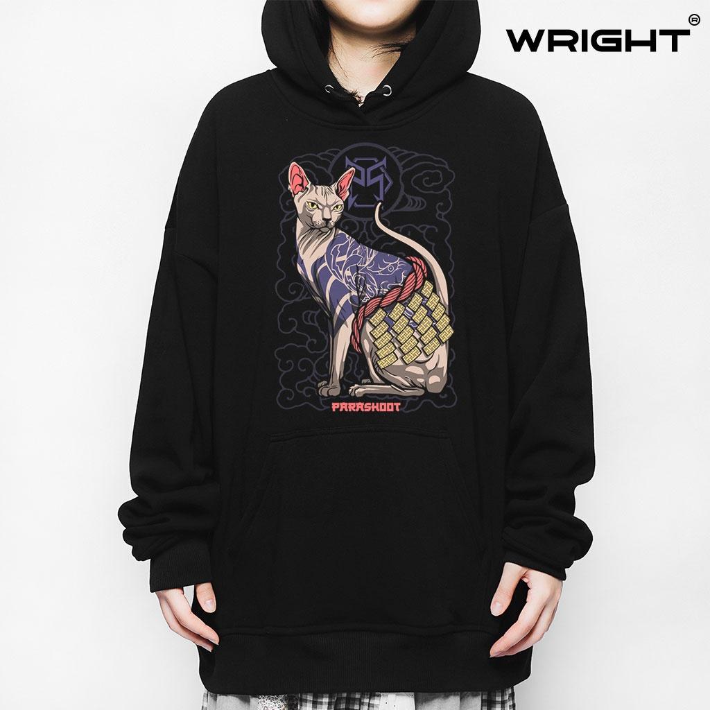 Áo hoodie Wright mèo cổ đại ba tư unisex