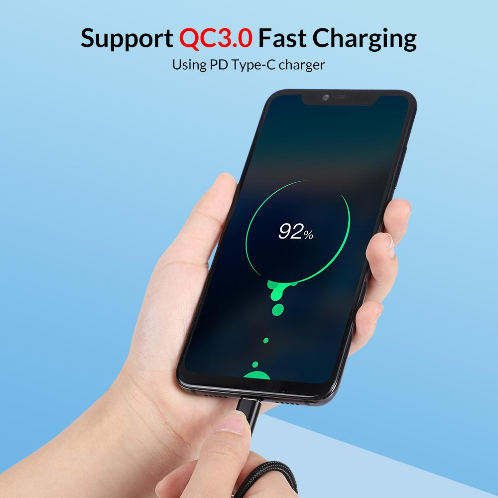 [HÀNG CHÍNH HÃNG] Cáp Sạc Nhanh TOPK AN80 3A PD QC3.0 USB -Type C Cho Samsung Galaxy S10 S9 Plus Note 9 Oneplus - Phân phối bởi TOPK VIỆT NAM