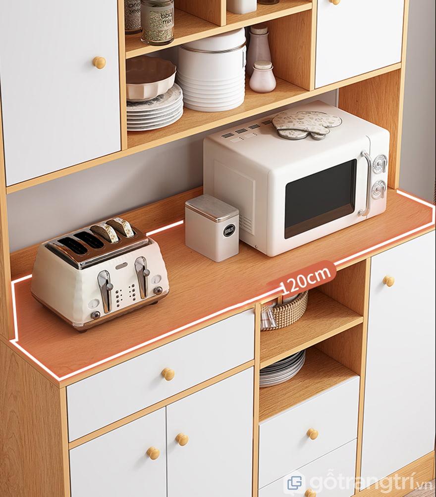 Tủ bếp bằng gỗ MDF chắc chắn kiểu dáng hiện đại