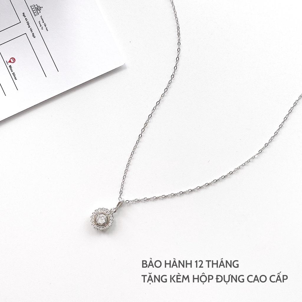 Dây chuyền bạc Miuu Silver, vòng cổ nữ đính đá sang trọng Fivia bạc 925