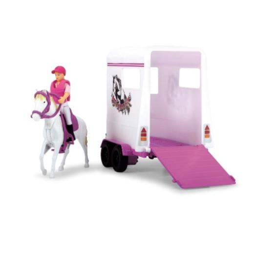 Bộ Đồ Chơi Xe DICKIE TOYS Playlife-Horse Trailer Set Pink 203838007