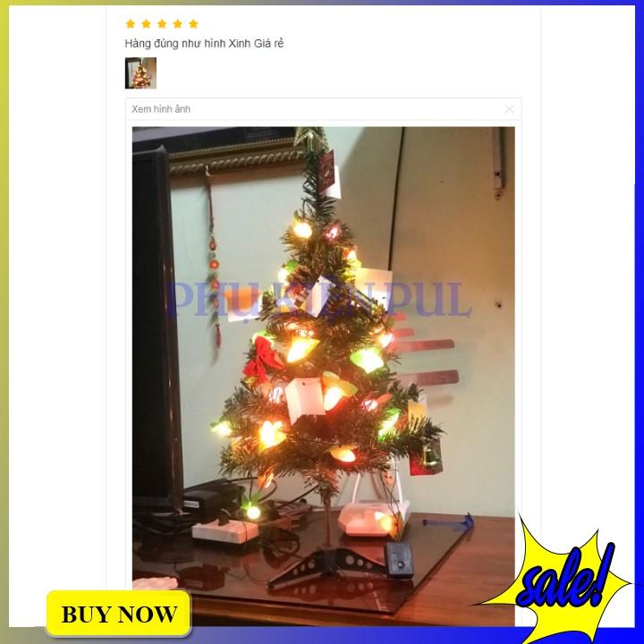 Cây thông noel 60cm mini để bàn nhỏ gọn sẵn phụ kiện trang trí giáng sinh
