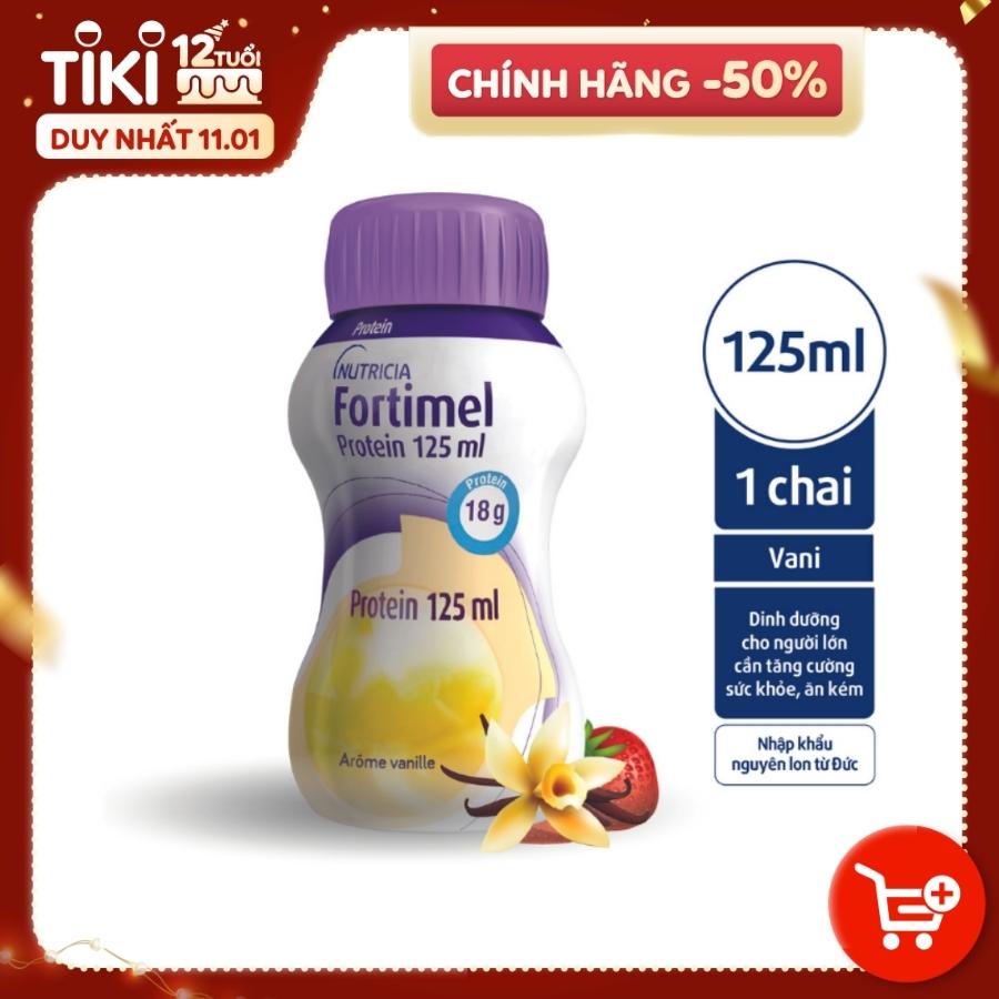 Sữa nước Fortimel Protein 125 mL hương vani (lốc 4 chai)