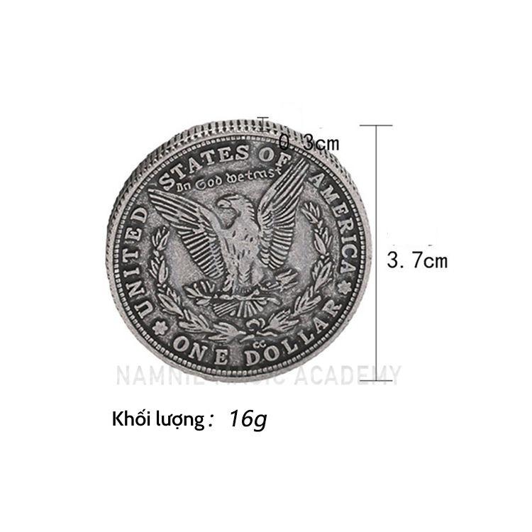 Đồng Xu Giả Cổ Dollar Morgan Bạc Biểu Diễn Ảo Thuật Đường Phố Street Magic