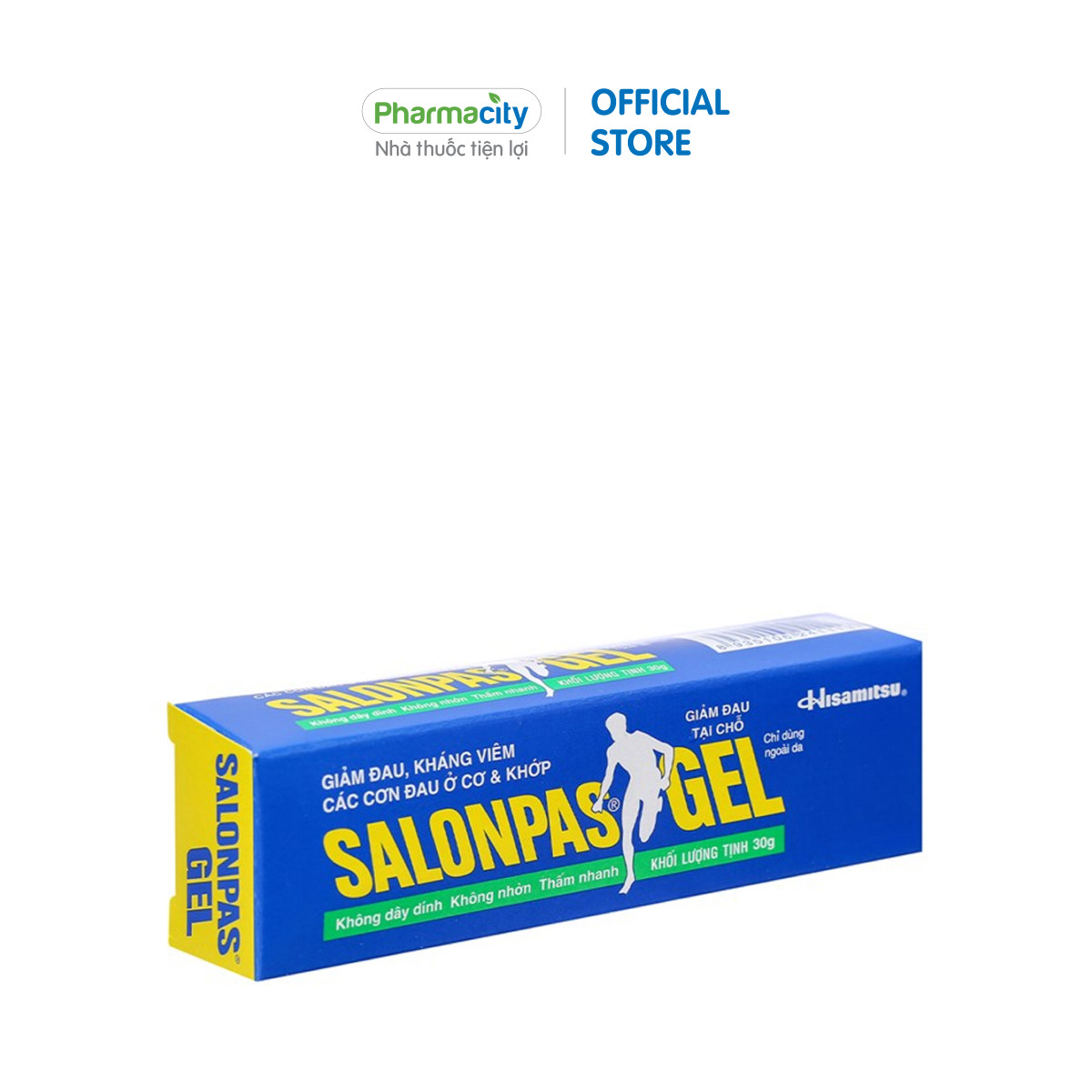 Gel giảm đau Salonpas thấm nhanh, hỗ trợ giảm đau do căng cơ, bầm tím, bong gân (30g)