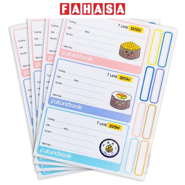 Bộ 12 Nhãn Vở + 32 Sticker Sushi - Futurebook N138