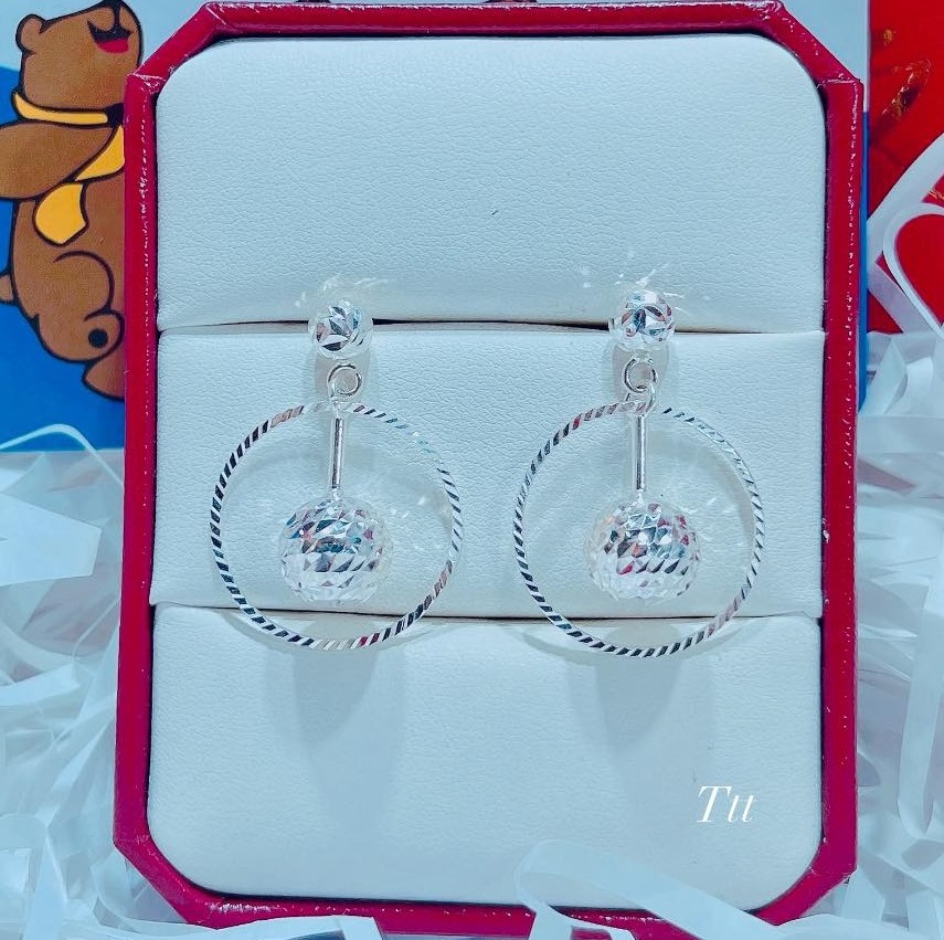 Bông tai bạc thời trang cao cấp chất liệu bằng bạc s925 MS105a