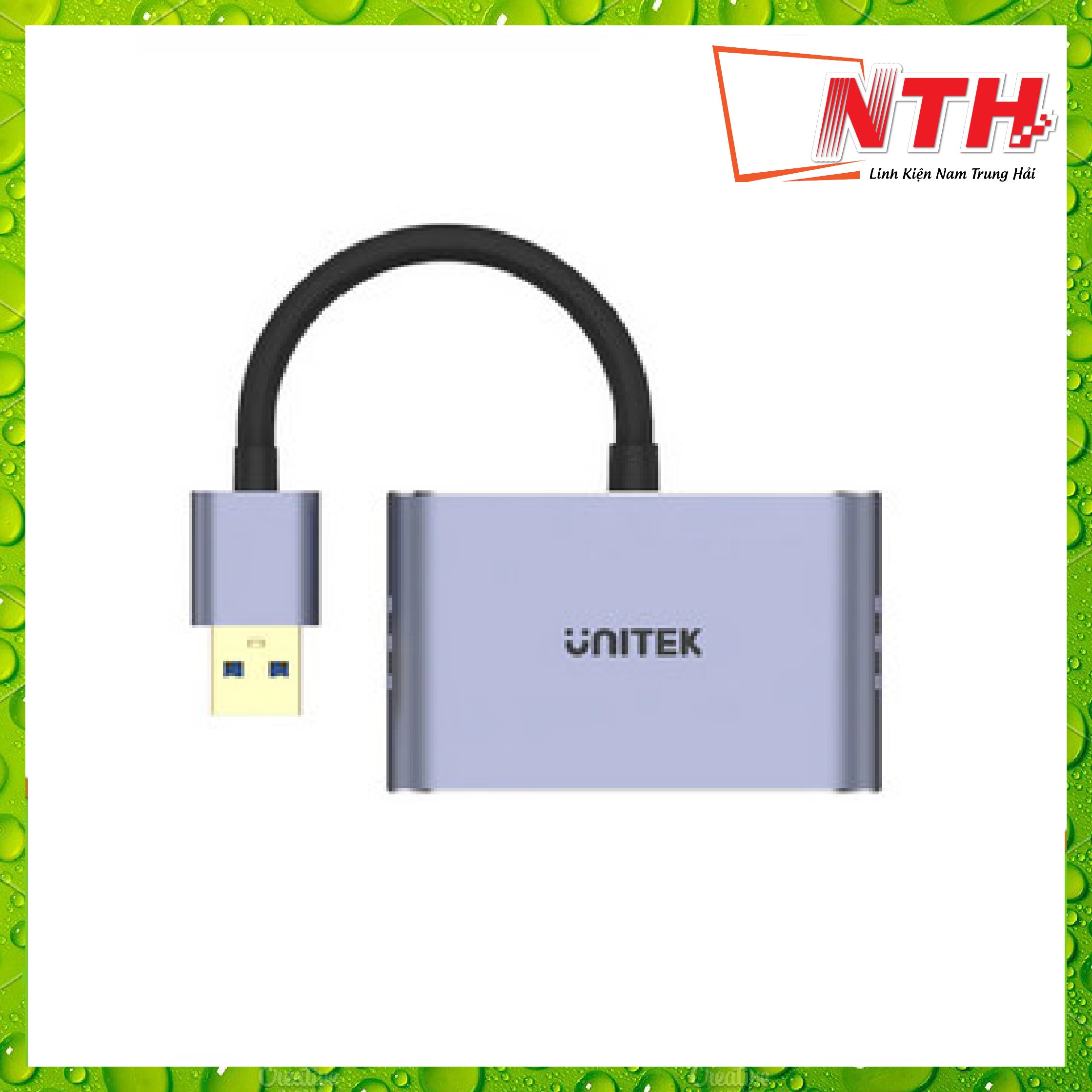 CÁP CHUYỂN ĐỔI CỔNG USB 3.0 RA CỔNG HDMI VÀ CỔNG VGA V1304A UNITEK - Hàng Nhập Khẩu