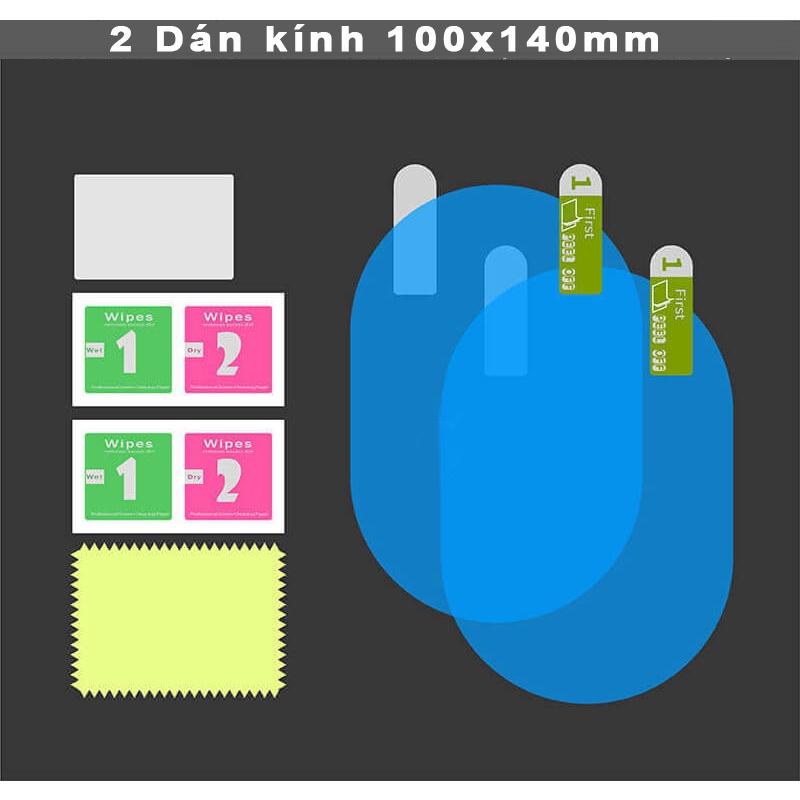 Combo 2 tấm dán nano, miếng dán chống bám nước mưa và sương mù cho xe máy và gương chiếu hậu ô tô, xe hơi