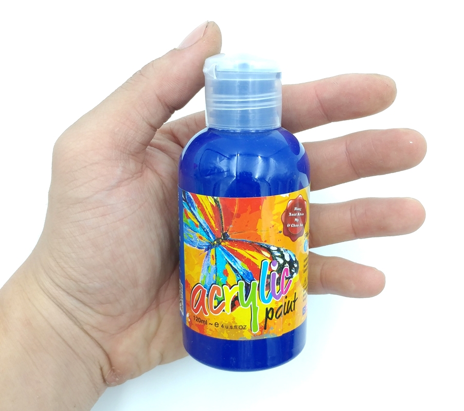 Chai Màu Vẽ Acrylic 120ml - Mẫu 5 - Xanh Dương