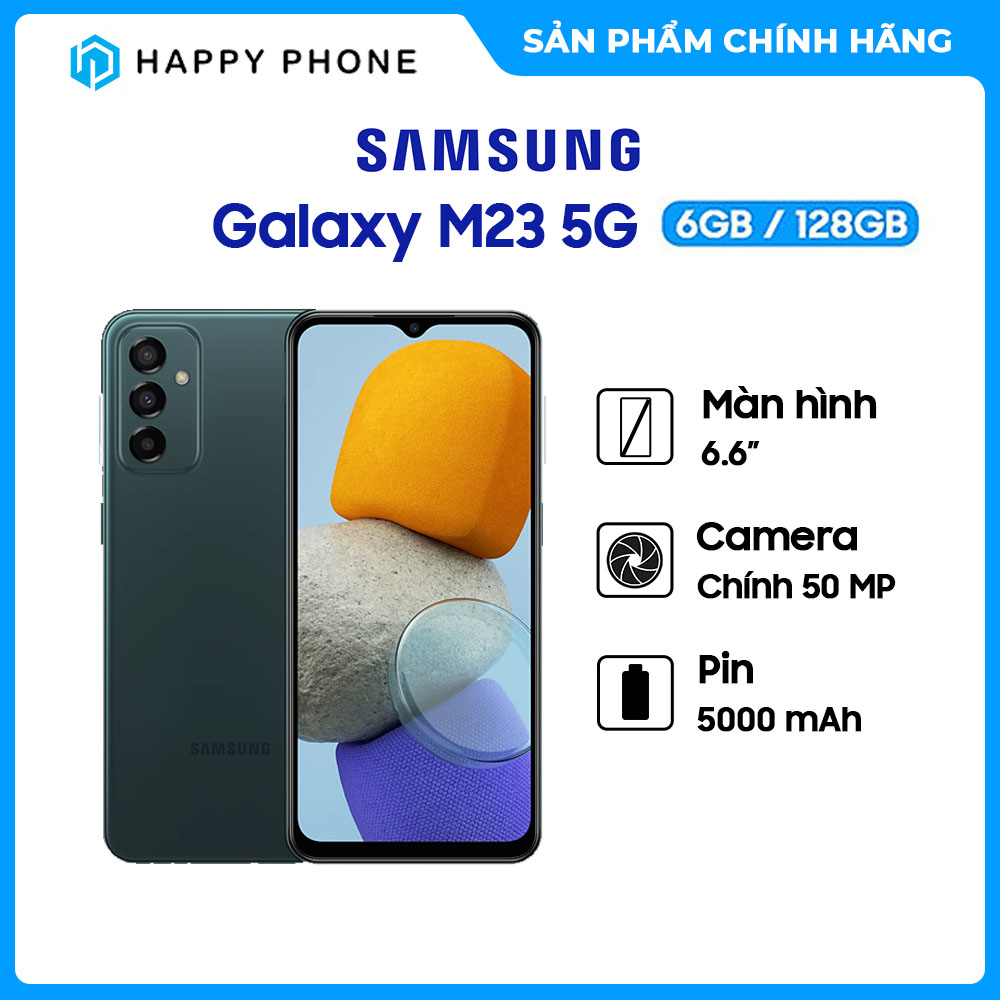 Điện thoại Samsung Galaxy M23 5G (6GB/128GB) - Hàng Chính Hãng - Đã kích hoạt bảo hành điện tử