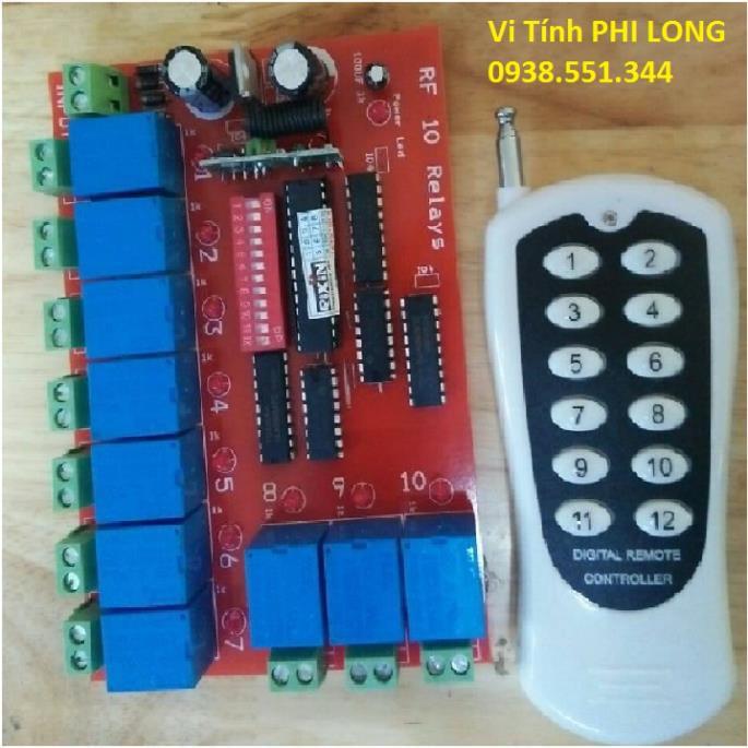 MẠCH ĐIỀU KHIỂN 10 THIẾT BỊ BẰNG REMOTE