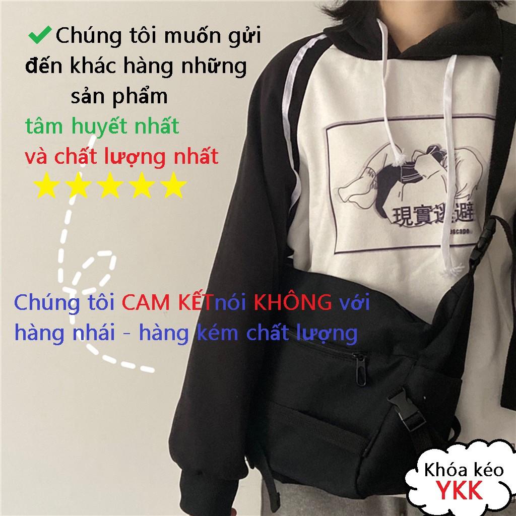 Hàng xịn Túi Đeo Chéo Canvas Cỡ Lớn Thời Trang Hàn Quốc Học Sinh Sinh Viên Đi Học