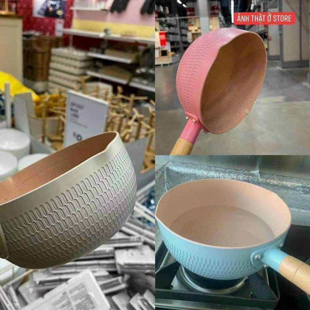 Chảo sâu chống dính màu lúa mạch 18cm dùng được cho bếp từ bếp ga