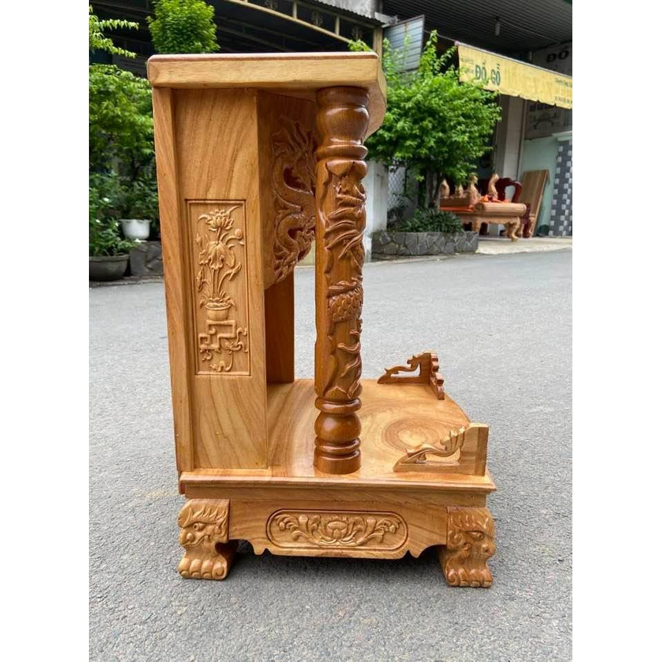 Bàn thờ thần tài ông địa gỗ Gõ Đỏ 40 x 60cm - Đồ Gỗ Vinh
