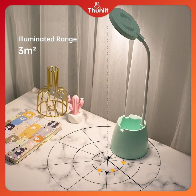 Đèn bàn màu xanh lá cây 8W 4000mAh có thể sạc lại bằng USB có thể thay đổi 3 nhiệt độ màu