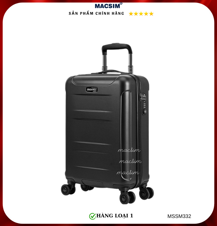 Vali cao cấp Macsim Smooire MSSM332 cỡ 24 inch màu đen hàng loại 1