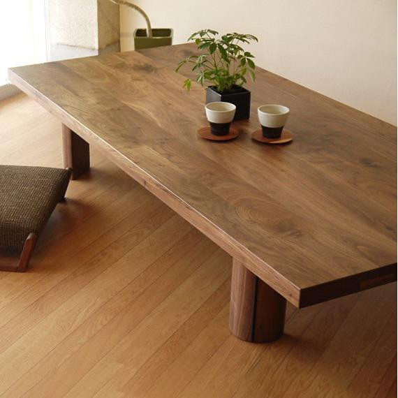 bàn ăn ngồi bệt thông minh phong cách nhật bản, gỗ nguyên tấm không sơn sang trọng, giá trị cao, thẩm mỹ cao