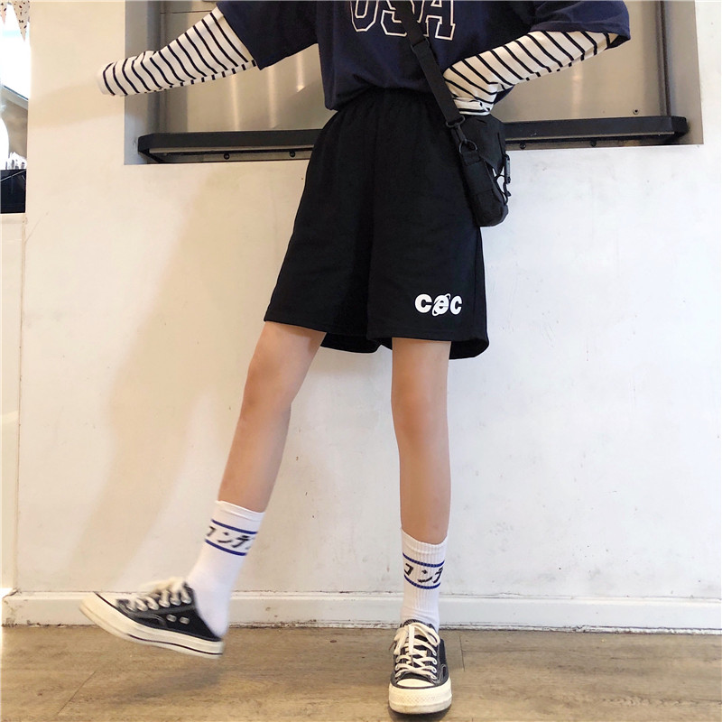 Quần sọt nam nữ ống rộng Yinxx, quần sooc vải unisex lưng thun QS35