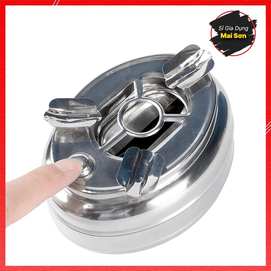 Gạt Tàn Thuốc Inox Đẹp Chất Liệu Inox Tiện Dụng Siêu Bên Kích Thước 11,5 x 9 x 6 Cm