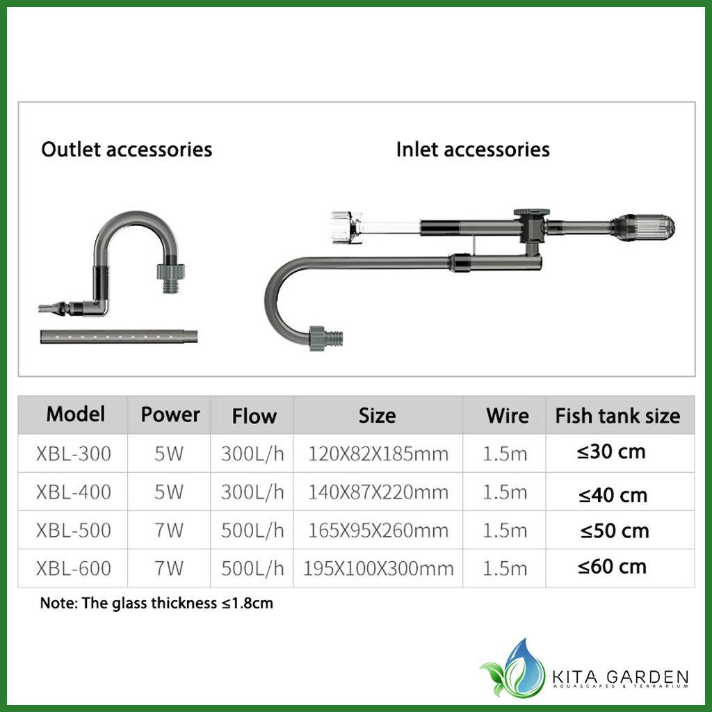 Máy lọc treo XIAOLI - Hang On Filter tích hợp lọc váng mặt nước hồ cá thủy sinh