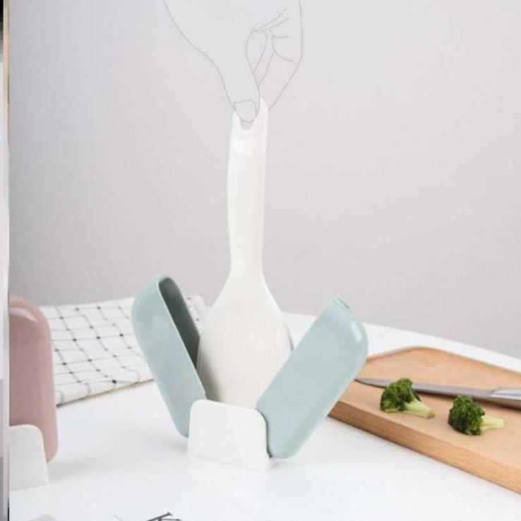 Muôi xới cơm kèm giá đựng