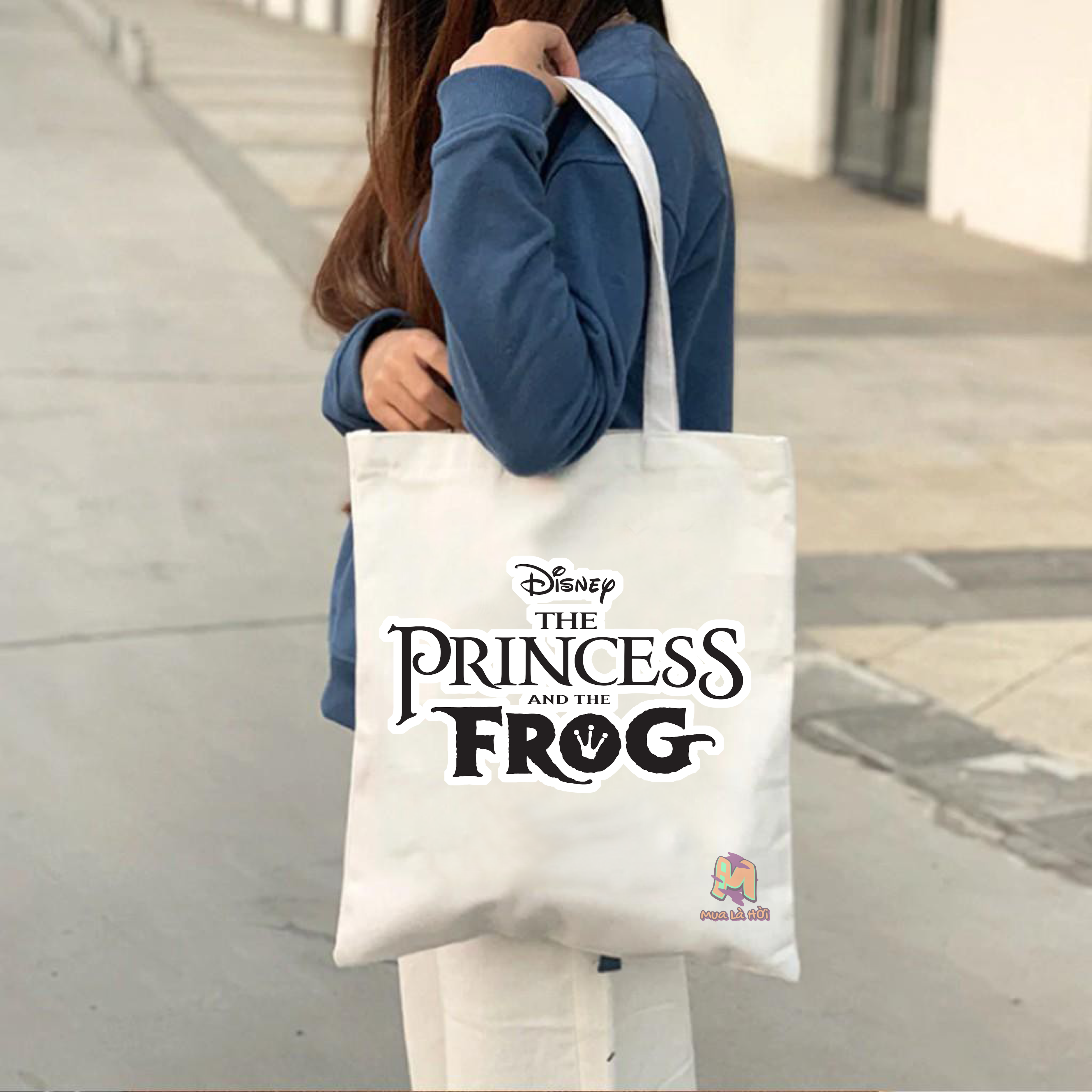 Túi Tote in hình chủ đề The Princess and The Frog (Hoàng tử ếch)