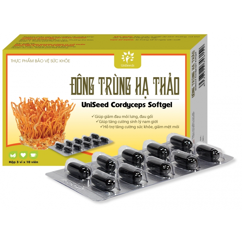 Viên nang Đông trùng Hạ thảo - UniSeed Cordyceps Softgel