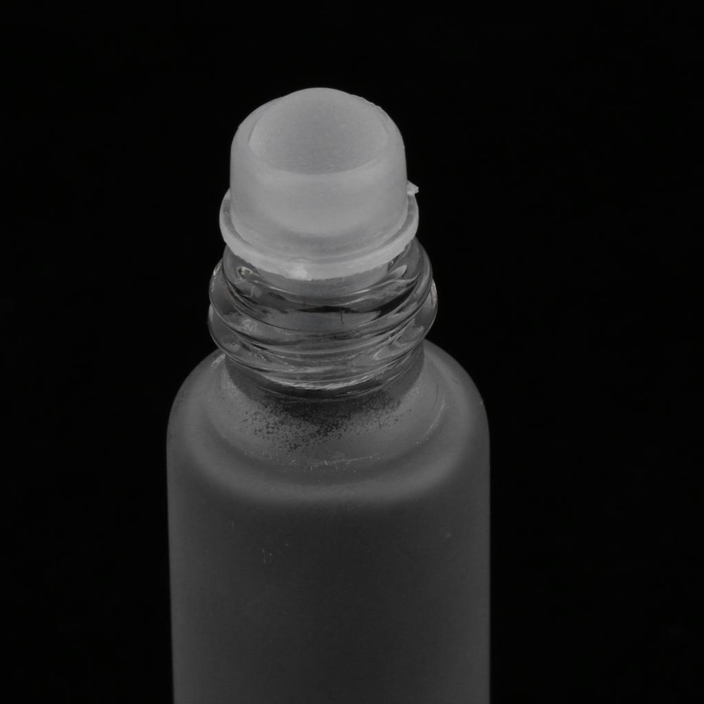 2pcs Empty Roller Ball Bottles Cases Refillable Perfume Bottles Frosted Case