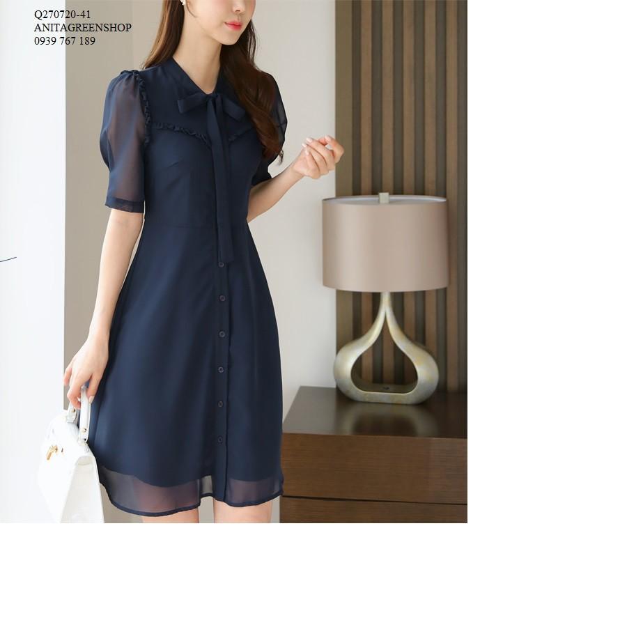 Q270720 ĐẦM SƠ MI NỮ PHỐI NƠ