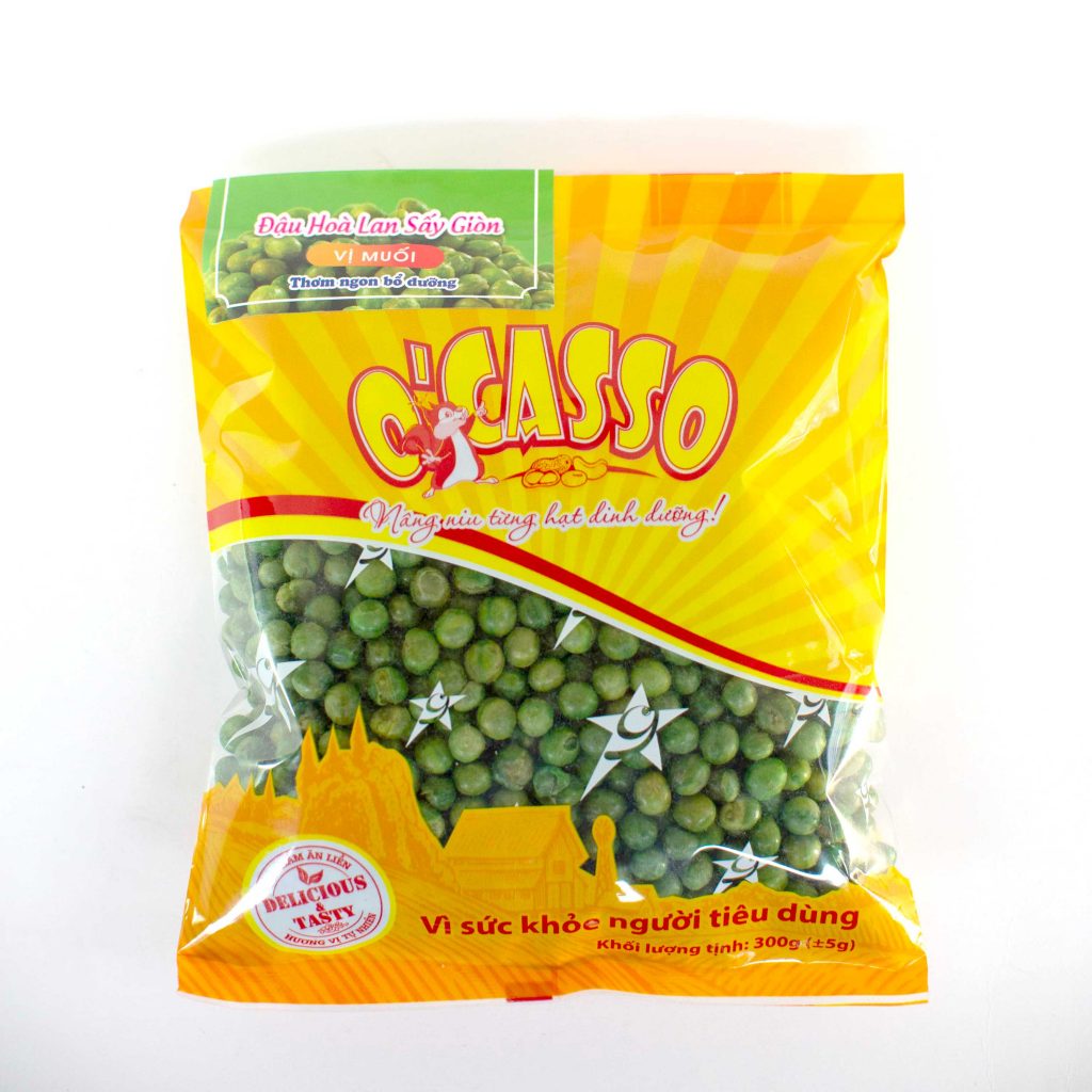 2 gói Đậu Hòa Lan Sấy Giòn Vị Muối O'Casso 300g