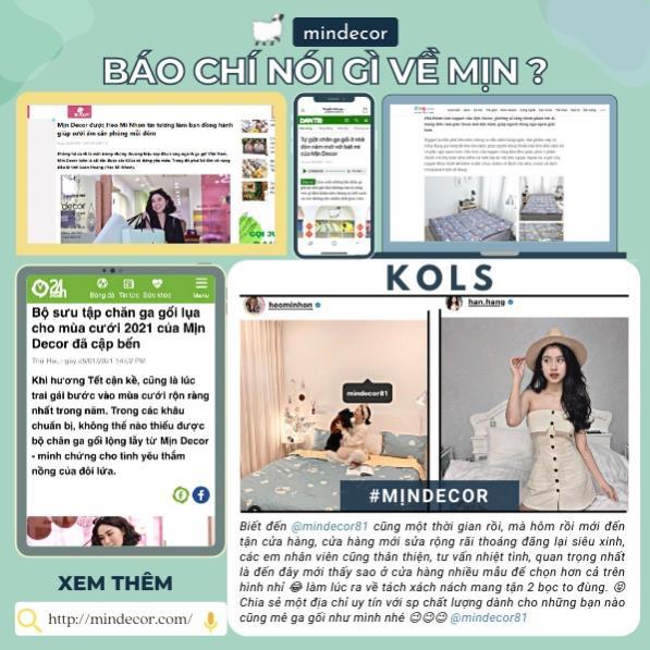 Bộ chăn ga nỉ nhung tuyết siêu ấm áp dễ thương