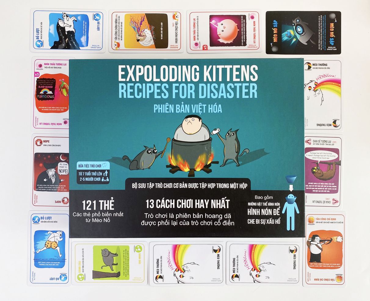 Bộ Mèo Nổ Exploding Kittens: Recipes for Disaster Việt Hóa