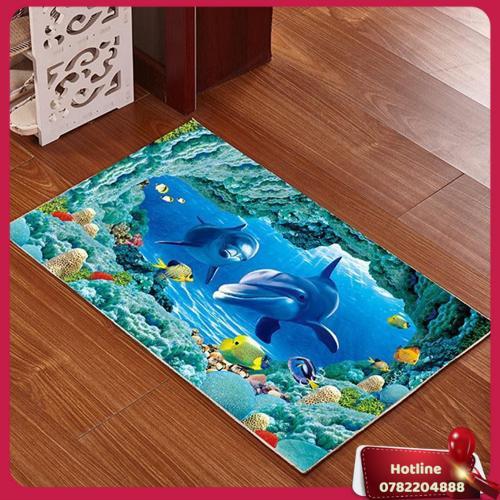 Thảm Lau Chân 3D Thảm Lau Chân 40X60Cm  - Miễn Phí Vận Chuyển