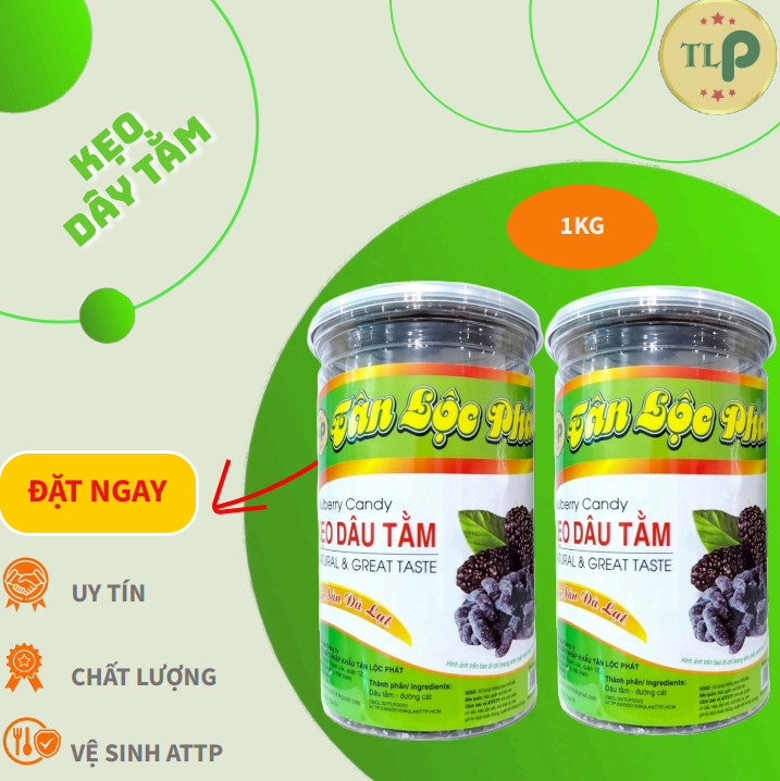 1KG KẸO DÂU TẰM ĐẶC SẢN ĐÀ LẠT DÙNG CHO MỌI LỨA TUỔI